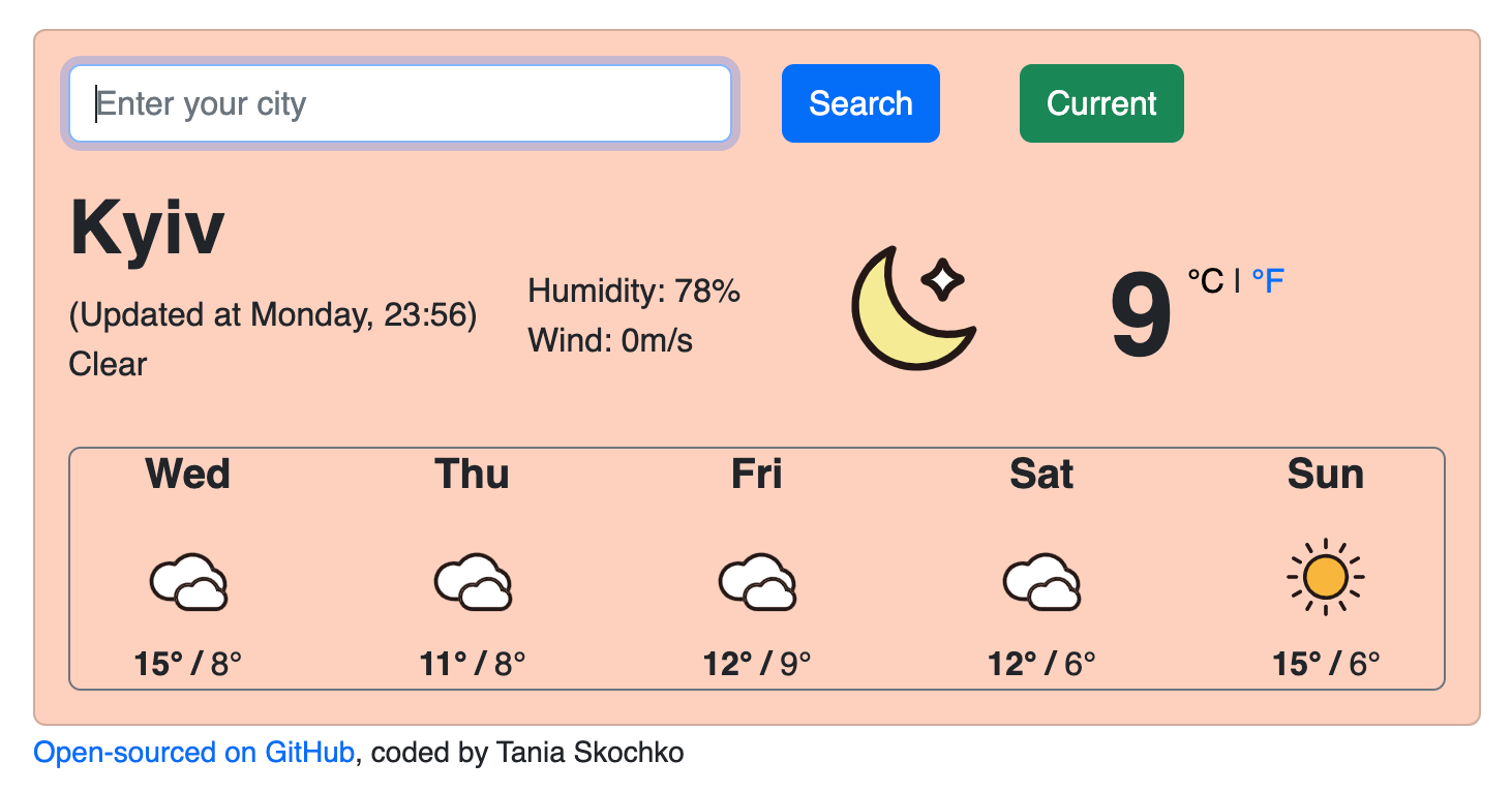 Weather project preview